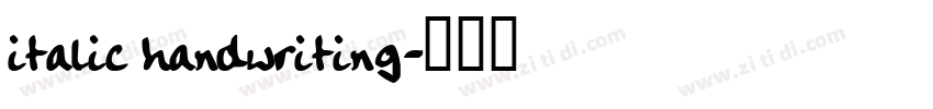 italic handwriting字体转换 italic handwriting字体转换